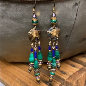 BoHo dangle earrings with star